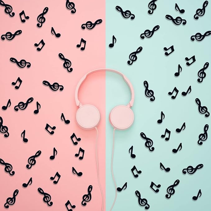Confetti Musical Notes Confetti Black Musical Clef Cutout for Music Party Reception Birthday Wedding Engagement Baby Shower Party Decoration Supplies 3 style(Music)