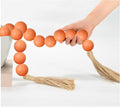 OMISHE Extra Large Wood Bead Garland Orange by OMISHE