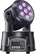 BETOPPER DJ Lights Moving Head,RGBW Mini Stage Lights Moving Head, DMX DJ Disco Lights Sound Activated, Mini Moving Heads Wash Light for Christmas, Parties, Club, Concert, Wedding, Disco Events, 7x8W