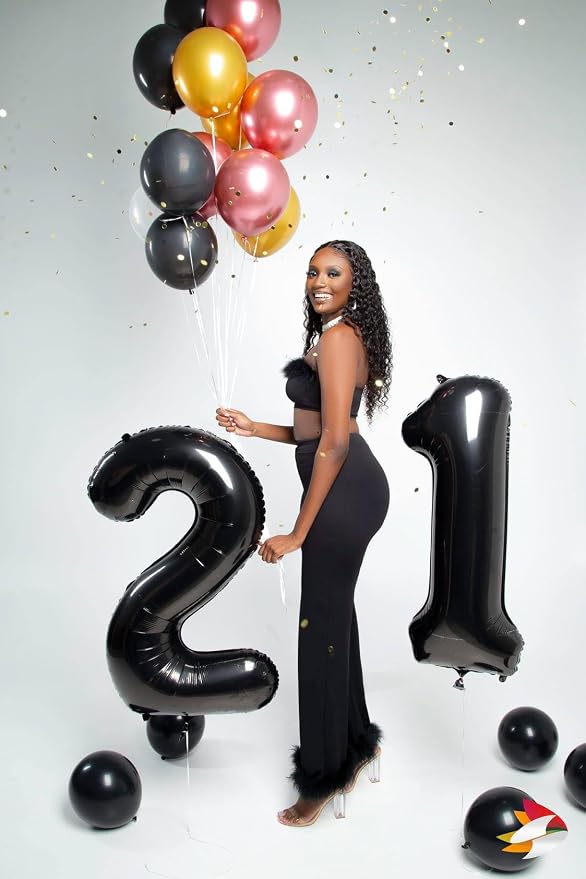 40 Inch Black Number 20 Balloon Birthday Party Decorations - Image 8