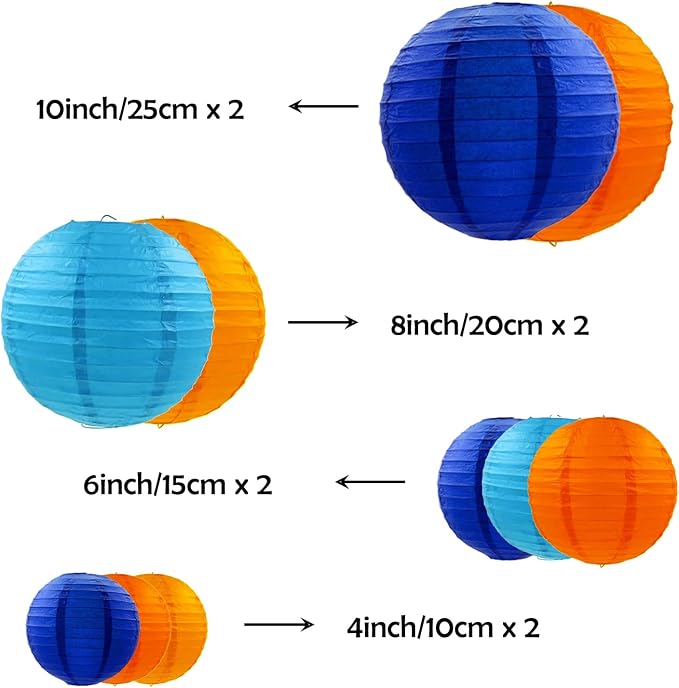 ZOOYOO 10Pcs Paper Lanterns, Graduation, Theme Party Garden Home Decor - Image 2