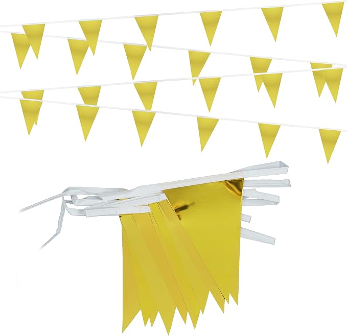 Gold Pennant Banner Flags by GREATRIL