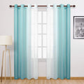 DWCN Teal Ombre Sheer Curtains by DWCN