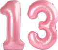 Number Balloons 13 Balloon Pearl Pink by Enyeopd