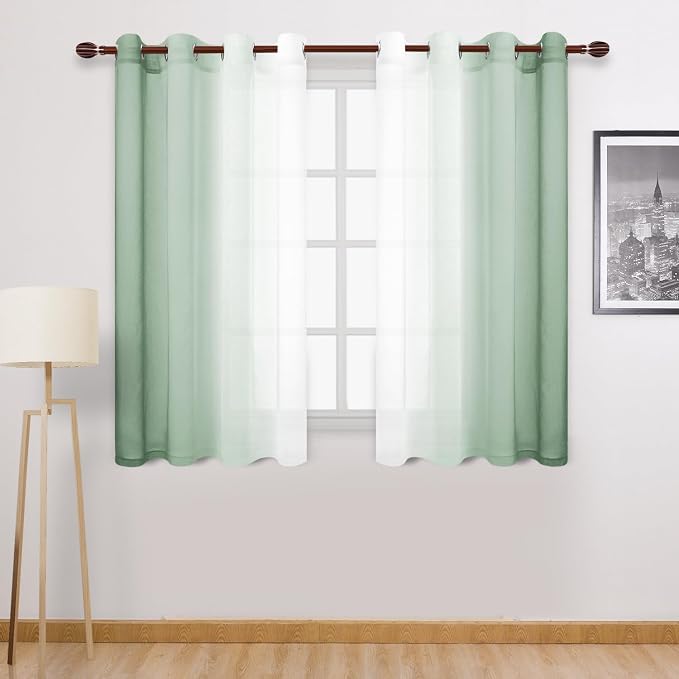 DWCN Ombre Short Sheer Curtains by DWCN