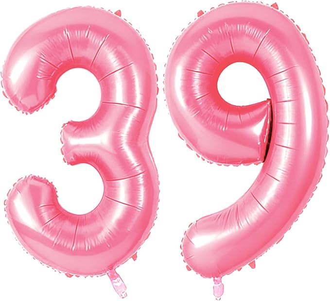 Number 39 Balloons for 39th Birthday Party Decorations, 0-100 Large No.39 by Joycard
