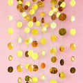 6 Pack Gold Circle Garland Each 13Ft Hanging Paper Circle Banner | Shiny Dots by QIHANSProducts