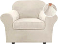 H.VERSAILTEX Rich Velvet Stretch 2 Piece Cover Chair Slipcover Sofa Cover by HVERSAILTEX