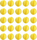 20pcs Honeycomb Decoration - Paper Flower Balls, Tissue Pom Poms for Birthday Wedding Home Decor (3inch, Yellow)