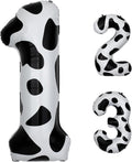 40 Inch Cow Print Number 1 Balloons, Birthday Party Aluminum Foil Balloon by AXBMM