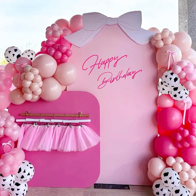 Pink Cow Print Ballon Garland Arch Kit - Image 4
