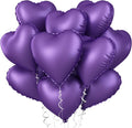 Purple Heart Balloon, 18inch Metallic Purple Heart Shape Foil Balloons by BIAPIAN