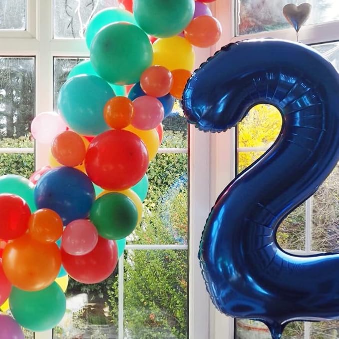 Number Balloons Navy Blue Number 8 - Image 4