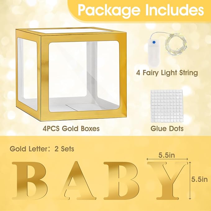 Ledido Baby Boxes with Letters & Fairy Lights - Image 4