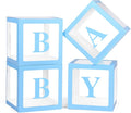 Voircoloria Baby Boxes with Letters, 4 Transparent Balloon Boxes | by Voircoloria