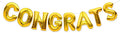 Big CONGRATS Balloon Gold 16" Letters Banner Gold Graduation Party Decorations by PartyForever