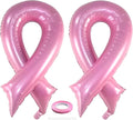 Pink Breast Cancer Awareness Ribbon Balloon Ribbon Shaped Foil Balloons | 42'' by BYNYTO