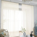 Window Beige Sheer Curtains 84 Inches Long 2 Panels Sheer Curtain Basic Rod Pocket Panel for Bedroom Children Living Room Yard Kitchen (Beige, 52" W x 84" L | 2 pcs)