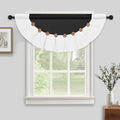 Farmhouse Valance Curtains, Boho Cotton Linen Kitchen Valance, Country Rod by FRAMICS