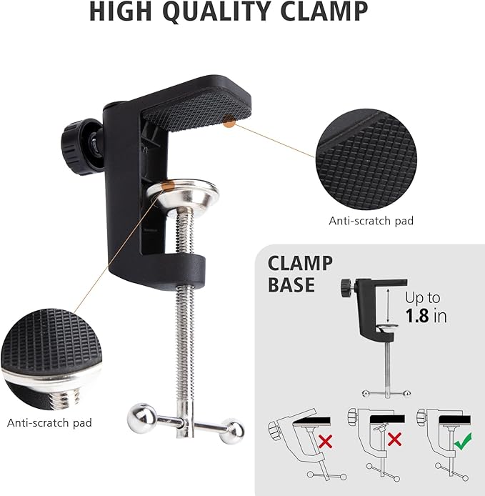 SUNMON HyperX QuadCast Boom Arm - Upgraded Red Boom Arm with Windscreen, Sound Insulation and Noise Reduction, HyperX QuadCast Microphone Arm with 3/8" to 5/8" Adapter