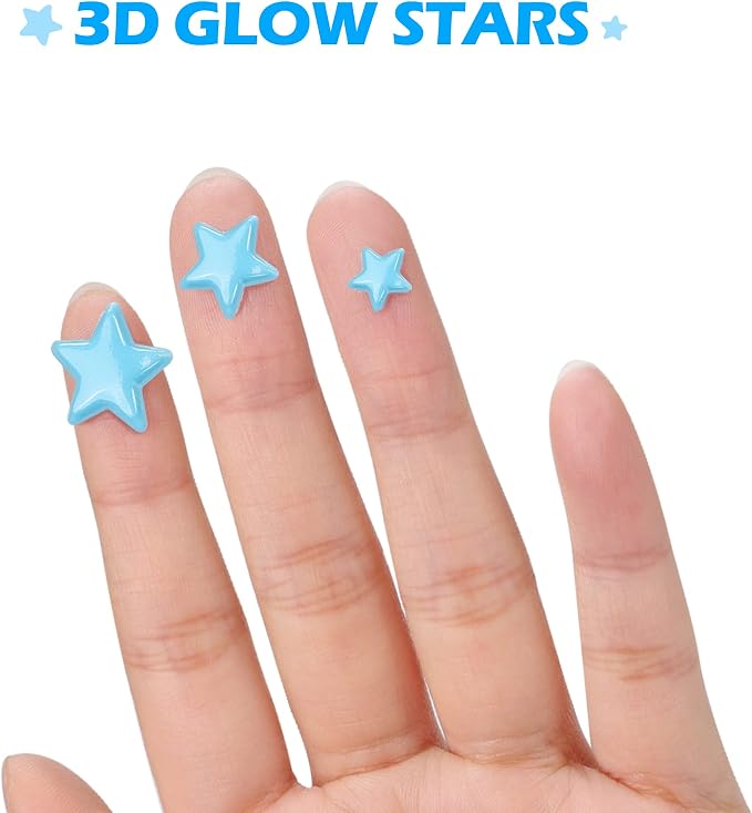 Glow in The Dark Stars for Ceiling Decal Decor 633 Pcs Realistic 3D Sticker | - Image 3