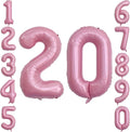 Pearlescent Pink Number 20 Balloon 40 Inch, Shiny Foil by Unknown