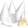 WEOXPR White Paper Party Hats for Birthday, Decorative Bulk Cone Hat for Adults by WEOXPR