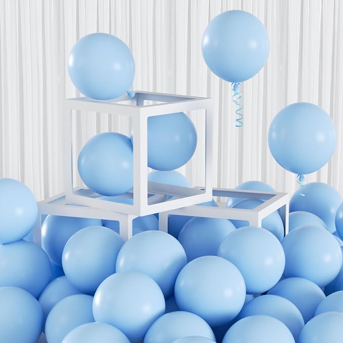 100pcs 5 Inch Small Light Blue Balloons, 5” Matte Mini Baby Blue Balloons | by Colorfullifefromnowon