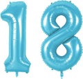 Number 18 Balloons for 18th Birthday Party Decorations, 0-100 Large No.18 by Joycard