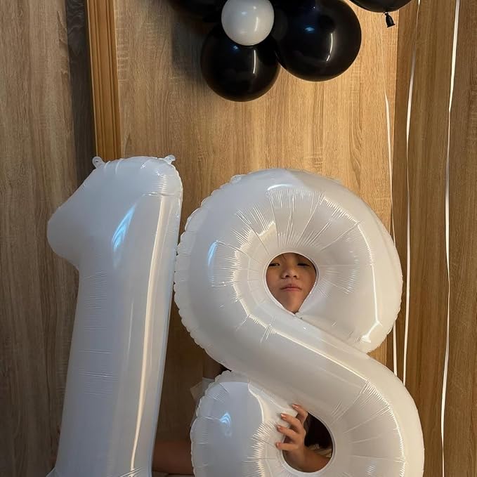 40 Inch White Number 0 Balloon Birthday Party Decorations - Image 7