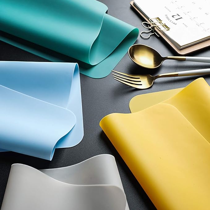 Silicone Placemats, Food-Grade Non-Slip Waterproof, Stain Resistant, Countertop - Image 4