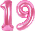 Pink Jumbo Number 19 Balloon 40 Inch, Boy Girl 19 Birthday Supplies, Foil by Upgesy