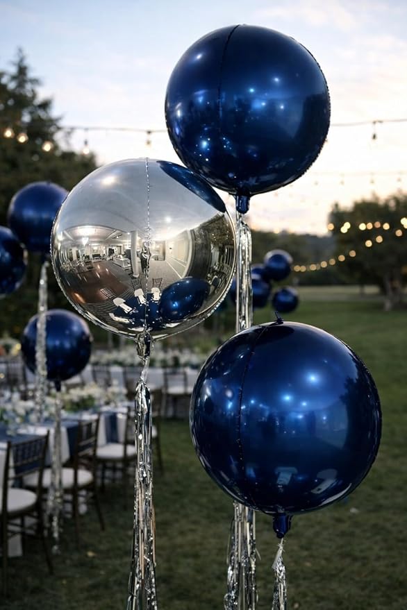 13pcs Navy Blue 4D Balloons 22" 18" 10" 4D Navy Blue Ball Balloon Navys - Image 4