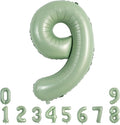 TONIFUL 40 Inch Sage Green Large Number 9 Balloon by TONIFUL