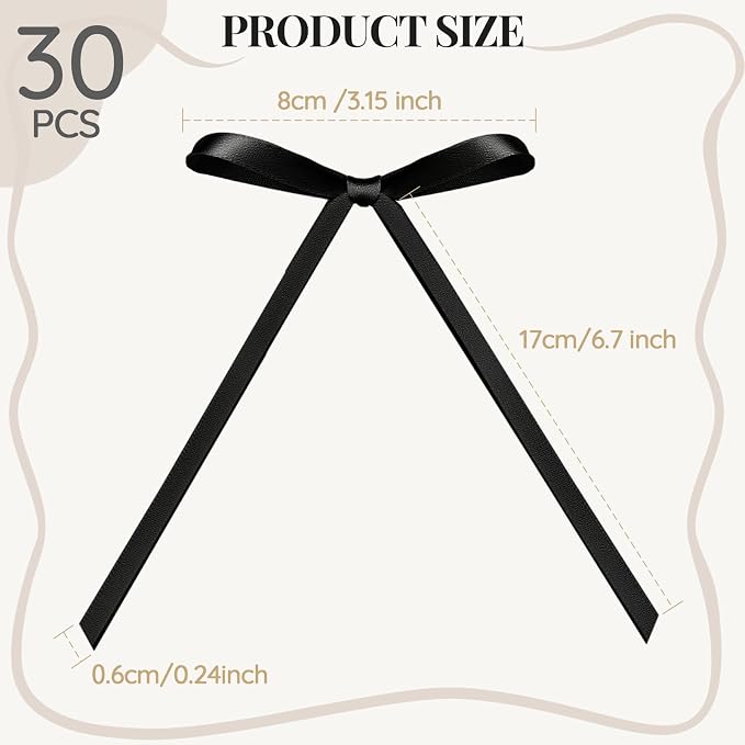 YGDZ Black Bows for Cake, Coquette Themed Party Black Bows Decor, Birthday - Image 4