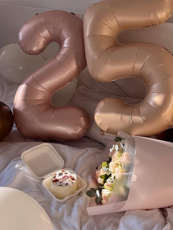 Big 40 Inch Light Brown 2 Number Balloon Birthday Decoration, 2026 Light Brown - Image 7