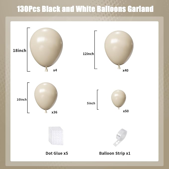 White Sand Balloons Arch Kit - Image 3