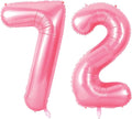 Number 72 Balloons for 72nd Birthday Party Decorations, 0-100 Large No.72 by Joycard