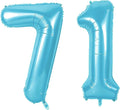 Number 71 Balloons for 71st Birthday Party Decorations, 0-100 Large No.71 by Joycard