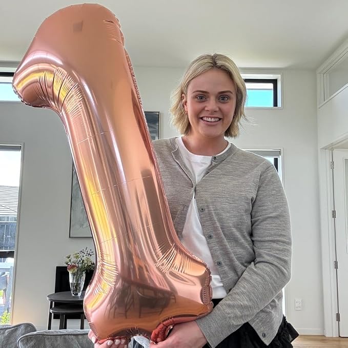 Rose Gold Number 9 Balloon 40 Inch, 9th Birthday Decorations Men Women | Foil - Image 2