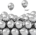 PartyWoo Metallic Silver Balloons 100pcs Chrome Silver Color | by PartyWoo
