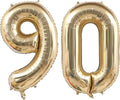 Light Gold 90 Balloon Numbers, 40 Inch Large 90th Birthday Balloons, Helium by Unknown