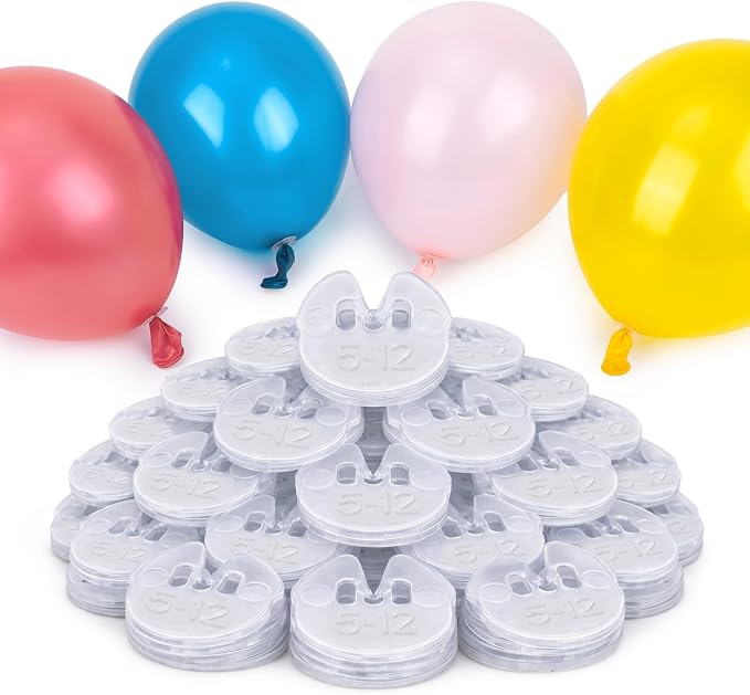jijAcraft Transparent Balloon Clips 100PCS, Tie-Free Balloon Clips by jijAcraft