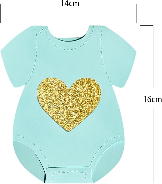 Letjolt Blue Pink Gender Reveal Garland 9 Bodysuit Flags | Pre-strung 9-piece - Image 7