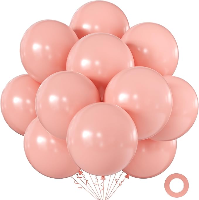 Pastel Orange Balloons 18 Inch 24 Pack Matte Helium Latex Round Balloons by KALOR