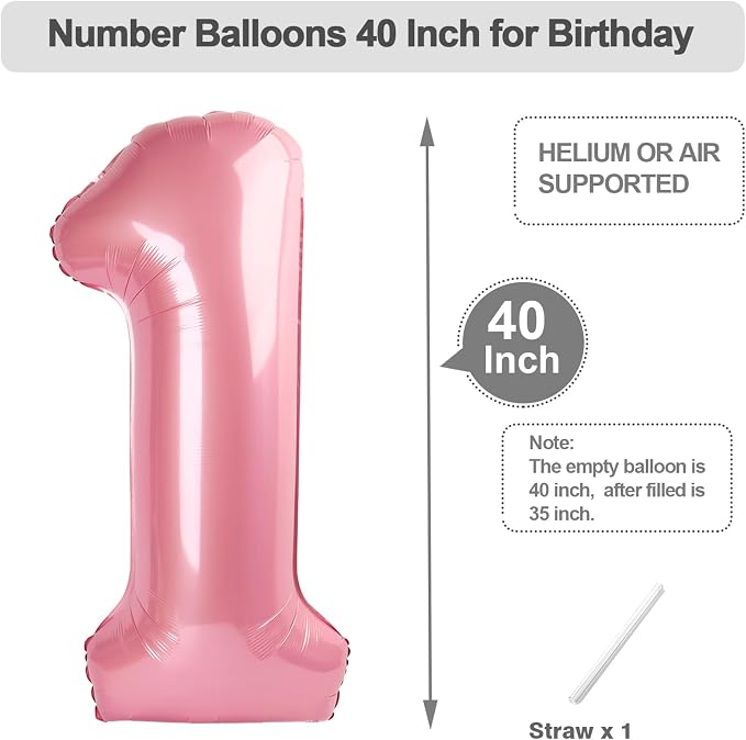 Number Balloons 40 Inch Pearl Pink 0 Balloon - Image 5