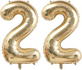 Light Gold Number 22 Balloon 40in White Gold 22 Foil Mylar Digital Balloon | by ANGEL+Q+HOUSE