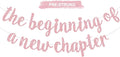 BEISHIDA Dark Pink Pre-Strung Glitter The Beginning of A New Chapter Banner | by Beishida