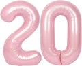 SUWEN 40 Inch Pink Large 20 Number Balloons Big Foil Helium Number Balloons 0-9 by SUWEN