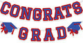 Congrats Grad Banner Graduation Party Banner Decoration Hanging Garland High by Unknown